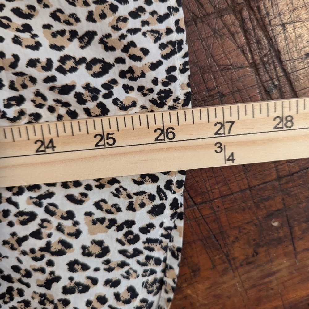 🐆 Talbots Leopard Print Blouse Shirt L Top Button Up - Picture 11 of 13